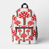 Sac À Dos Imprimé Motif botanique mignon du champignon rouge (Recto)