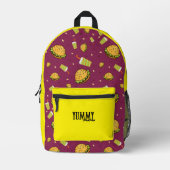 Sac À Dos Imprimé Motif Burgers (Recto)