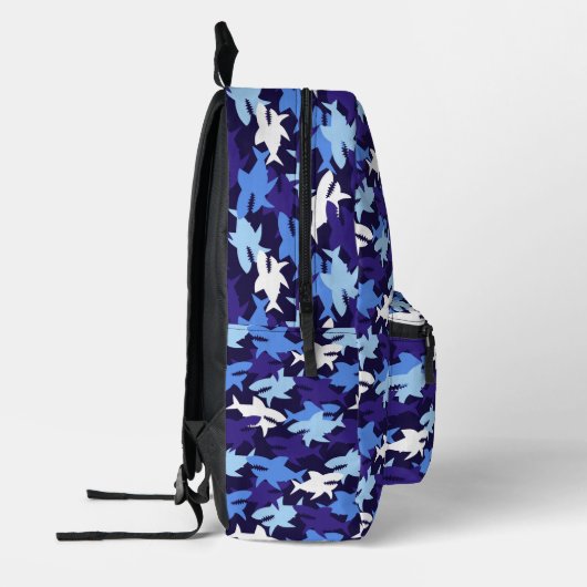 Sac À Dos Imprimé Motif Camouflage requins bleus (Gauche)
