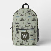 Sac À Dos Imprimé Motif camouflage vert de l'armée militaire (Recto)