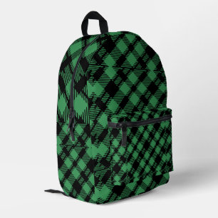 Sac À Dos Imprimé Motif carreauté vert de fêtes classique