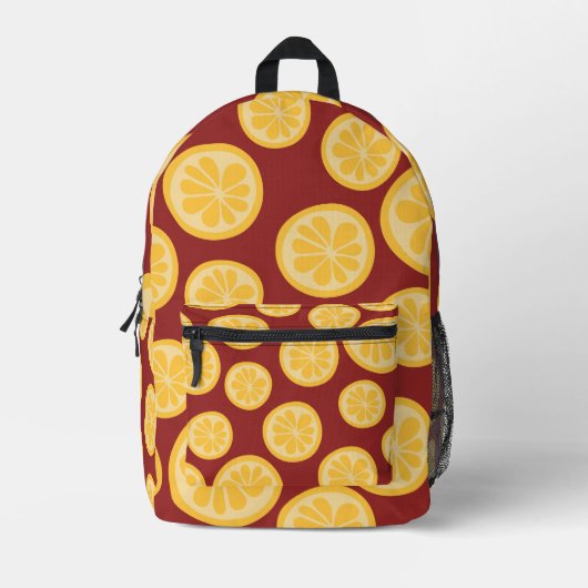Sac À Dos Imprimé Motif citron (Recto)