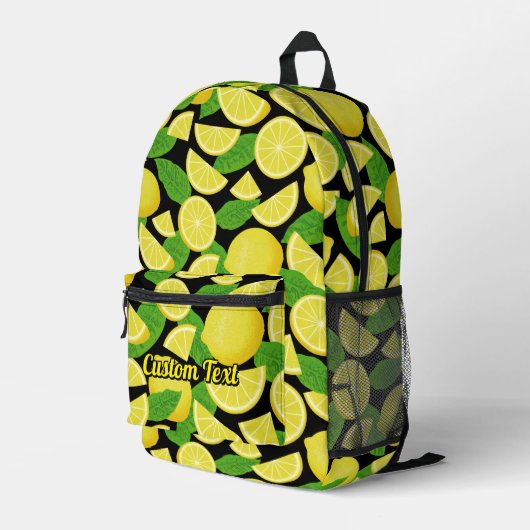 Sac À Dos Imprimé Motif citron (Coin arrière droit)