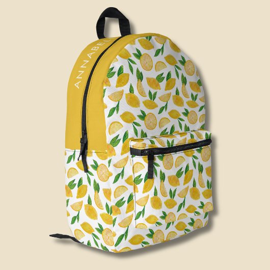 Sac À Dos Imprimé Motif Citron Agrumes