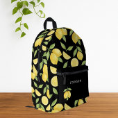 Sac À Dos Imprimé Motif citron noir Aquarelle