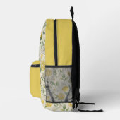 Sac à dos imprimé Motif citrons et fleurs (Droite)
