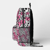 Sac À Dos Imprimé Motif crâne gothique rose Imprimer (Droite)