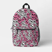 Motif crâne gothique rose Imprimer