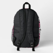 Sac À Dos Imprimé Motif crâne gothique rose Imprimer (Verso)