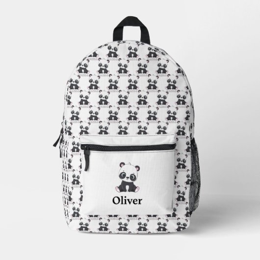 Sac À Dos Imprimé Motif Cute Panda personnalisé (Recto)