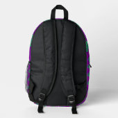 Sac À Dos Imprimé Motif damassé vert sur pourpre (Verso)