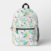 Sac À Dos Imprimé Motif d'aquarelle florale (Recto)