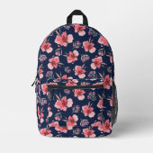 Sac À Dos Imprimé Motif d'aquarelle rose foncé (Recto)