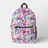 Sac À Dos Imprimé Motif d'aquarelle tropicale (Recto)