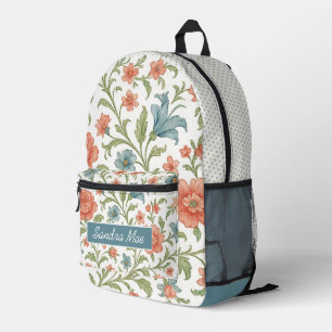 Sac À Dos Imprimé Motif d'art floral chic et élégant
