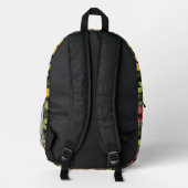 Sac À Dos Imprimé Motif d'automne foncé (Verso)