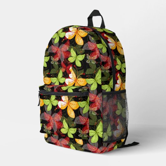 Sac À Dos Imprimé Motif d'automne foncé (Coin arrière droit)