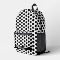 Motif de balle de football noir et blanc