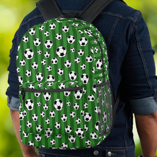 Sac À Dos Imprimé Motif de balle de football pour enfants sur Green 