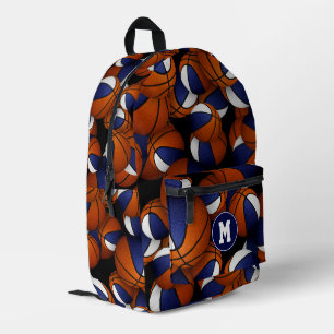 Sac À Dos Imprimé motif de ballons de basket aux couleurs d'équipe b