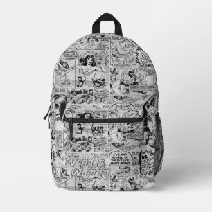 Sac À Dos Imprimé Motif de bande dessinée vintage de Wonder Woman