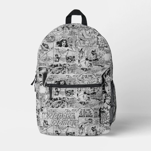 Sac À Dos Imprimé Motif de bande dessinée vintage de Wonder Woman (Recto)