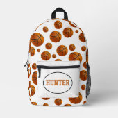 Sac À Dos Imprimé Motif de basket-ball avec nom (Recto)