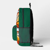 Sac À Dos Imprimé Motif de basket-ball vert (Droite)