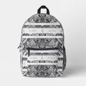 Sac À Dos Imprimé Motif de BATIK moderne (Recto)