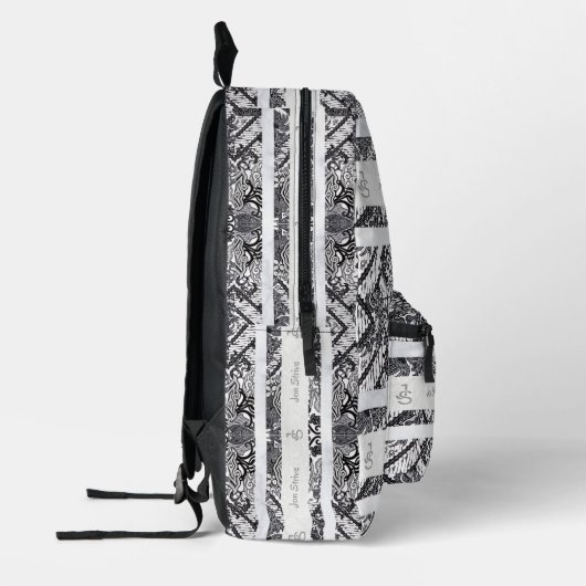 Sac À Dos Imprimé Motif de BATIK moderne (Gauche)