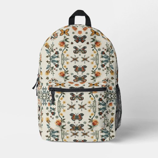Sac À Dos Imprimé Motif de broderie (Recto)