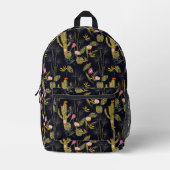 Sac À Dos Imprimé Motif de cactus nocturne d'été foncé (Recto)