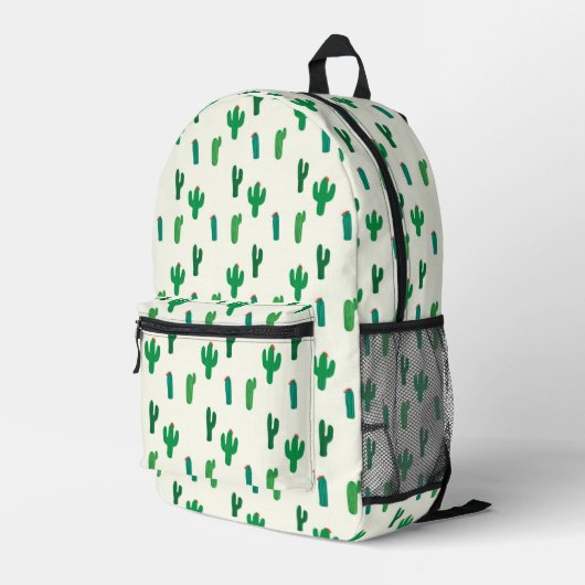 Sac À Dos Imprimé Motif de cactus vert brillant (Coin arrière droit)
