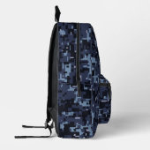 Sac À Dos Imprimé Motif de camouflage bleu numérique (Gauche)