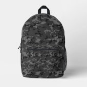 Sac À Dos Imprimé Motif de camouflage gris foncé militaire (Recto)