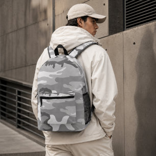 Sac À Dos Imprimé Motif de camouflage militaire urbain gris
