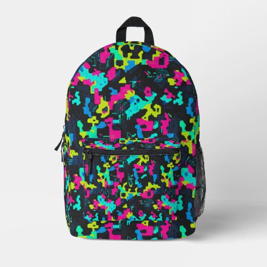 Sac À Dos Imprimé Motif de camouflage néon (Recto)