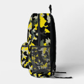 Sac À Dos Imprimé Motif de camouflage noir et jaune (Droite)