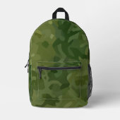 Sac À Dos Imprimé Motif de camouflage vert olive (Recto)