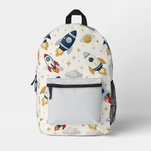 Sac À Dos Imprimé Motif de cartable pour enfants de fusée spatiale d (Recto)
