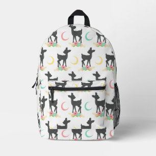 Sac À Dos Imprimé Motif de cerfs, Cerf de bébé, Boho, Fleurs, Lune