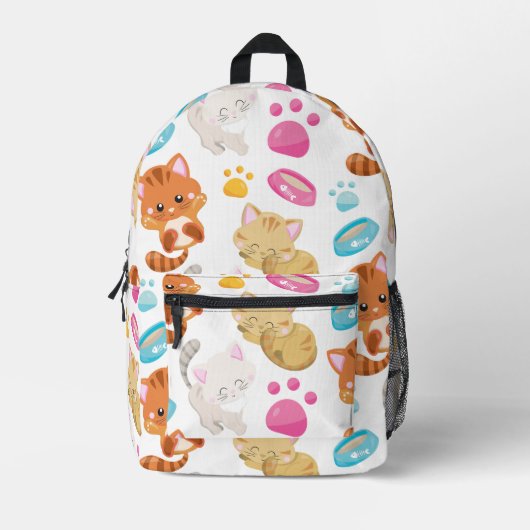 Sac À Dos Imprimé Motif De Chats, Chats Mignons, Kitty, Chatons, Paw (Recto)