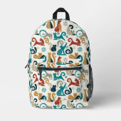 Sac À Dos Imprimé Motif de chats géométriques Abstrait (Recto)