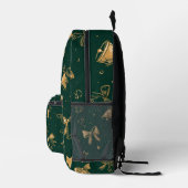 Sac À Dos Imprimé Motif de cloches et rubans de Noël dorés (Droite)