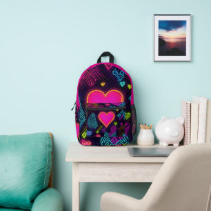 Sac À Dos Imprimé Motif de coeur coloré