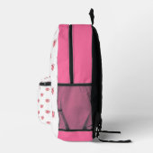 Sac À Dos Imprimé Motif de coeurs roses mignons (Droite)