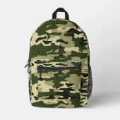 Sac À Dos Imprimé Motif de conception de Caméra militaire en kaki ve (Recto)