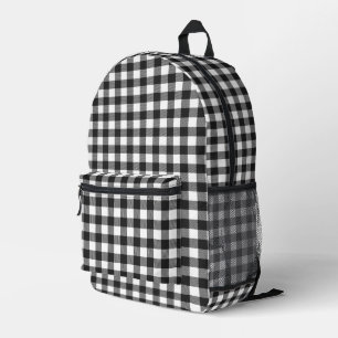 Sac À Dos Imprimé Motif de contrôle du bison noir