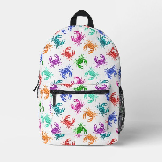 Sac À Dos Imprimé Motif De Crabes (Recto)
