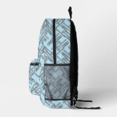 Sac À Dos Imprimé Motif de crosshatch gris Trombone (Droite)